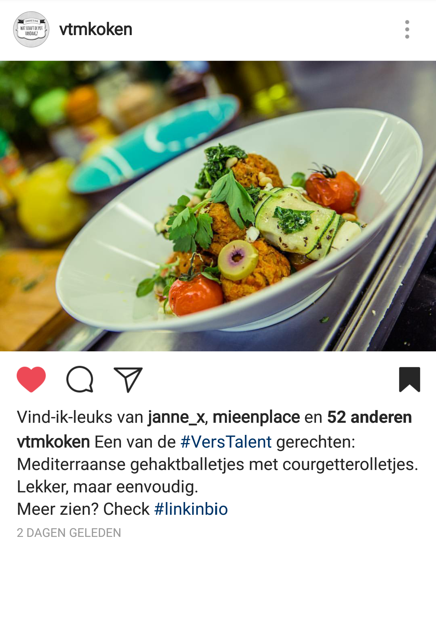VTM koken Vers Talent